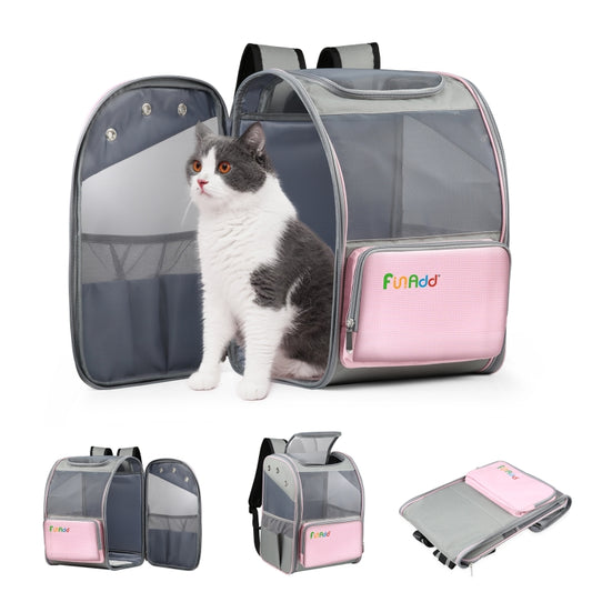FUNADD Fold Breathable Pet Backpack Outdoor Shoulders Cat Bag (Pink) - free shipping - PMC Jewellery - Order now!