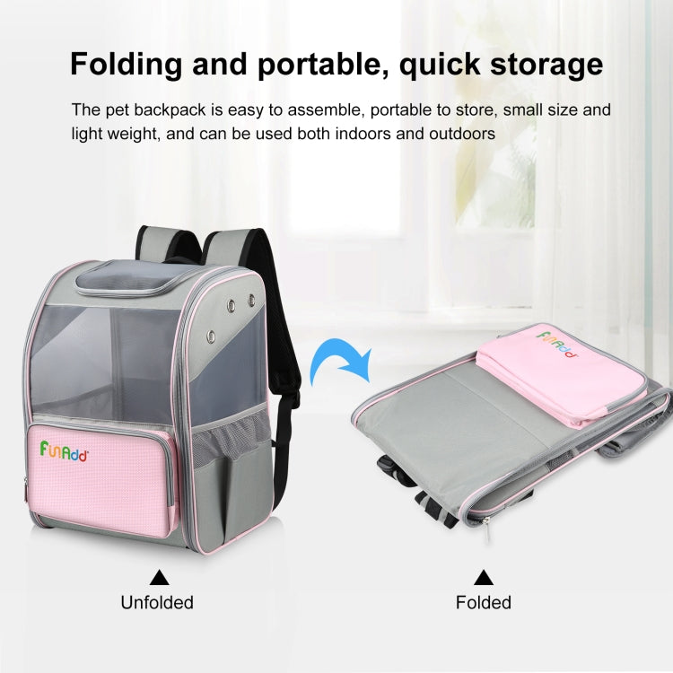 FUNADD Fold Breathable Pet Backpack Outdoor Shoulders Cat Bag (Pink) - free shipping - PMC Jewellery - Order now!