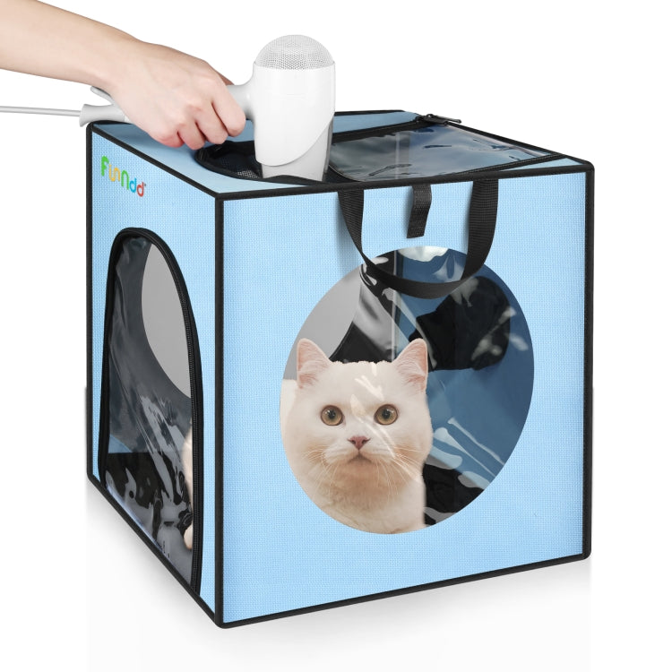 FUNADD Pet Bath Drying Box Portable Folding Dryer Cage, Suitable for Pets up to 5kg(Blue) - Grooming by PMC TechLife | Online Shopping South Africa | PMC TechLife | Buy Now Pay Later Mobicred