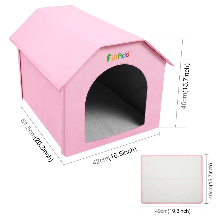 FUNADD Extra Large Folding Weatherproof Pet Houses with Removable Mat (Pink) - Pet Houses & Accessories by FunAdd | Online Shopping South Africa | PMC Jewellery | Buy Now Pay Later Mobicred