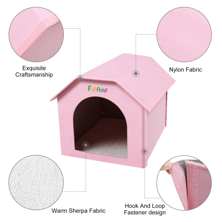 FUNADD Extra Large Folding Weatherproof Pet Houses with Removable Mat (Pink) - Pet Houses & Accessories by FunAdd | Online Shopping South Africa | PMC Jewellery | Buy Now Pay Later Mobicred