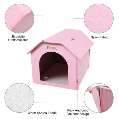 FUNADD Extra Large Folding Weatherproof Pet Houses with Removable Mat (Pink) - Pet Houses & Accessories by FunAdd | Online Shopping South Africa | PMC Jewellery | Buy Now Pay Later Mobicred