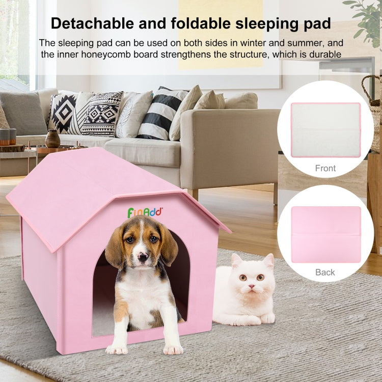 FUNADD Extra Large Folding Weatherproof Pet Houses with Removable Mat (Pink) - Pet Houses & Accessories by FunAdd | Online Shopping South Africa | PMC Jewellery | Buy Now Pay Later Mobicred