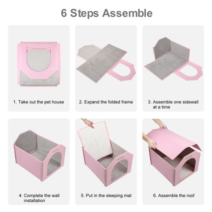 FUNADD Extra Large Folding Weatherproof Pet Houses with Removable Mat (Pink) - Pet Houses & Accessories by FunAdd | Online Shopping South Africa | PMC Jewellery | Buy Now Pay Later Mobicred