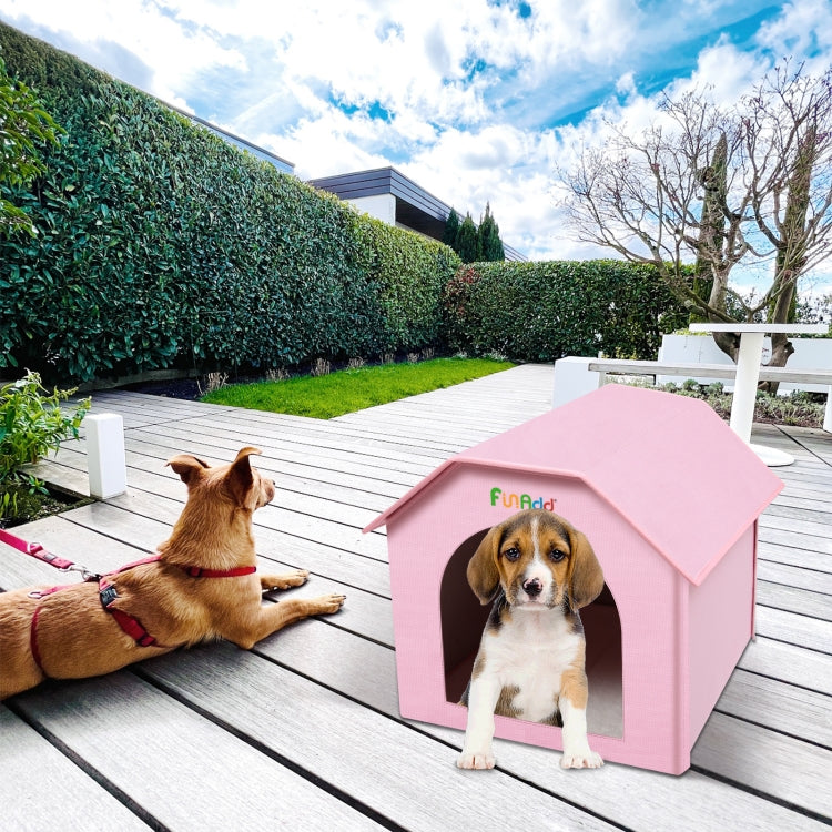 FUNADD Extra Large Folding Weatherproof Pet Houses with Removable Mat (Pink) - Pet Houses & Accessories by FunAdd | Online Shopping South Africa | PMC Jewellery | Buy Now Pay Later Mobicred