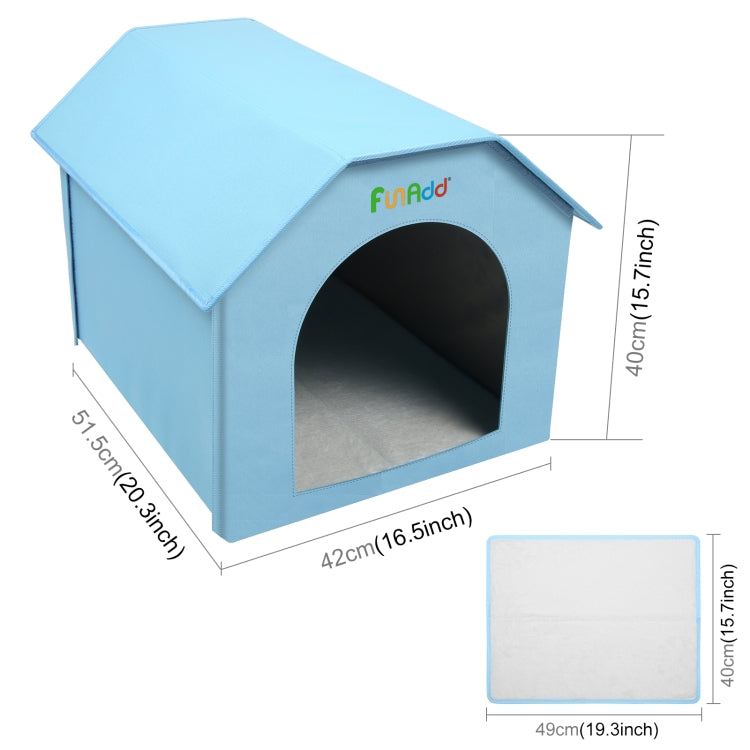 FUNADD Extra Large Folding Weatherproof Pet Houses with Removable Mat (Blue) - Pet Houses & Accessories by FunAdd | Online Shopping South Africa | PMC Jewellery | Buy Now Pay Later Mobicred