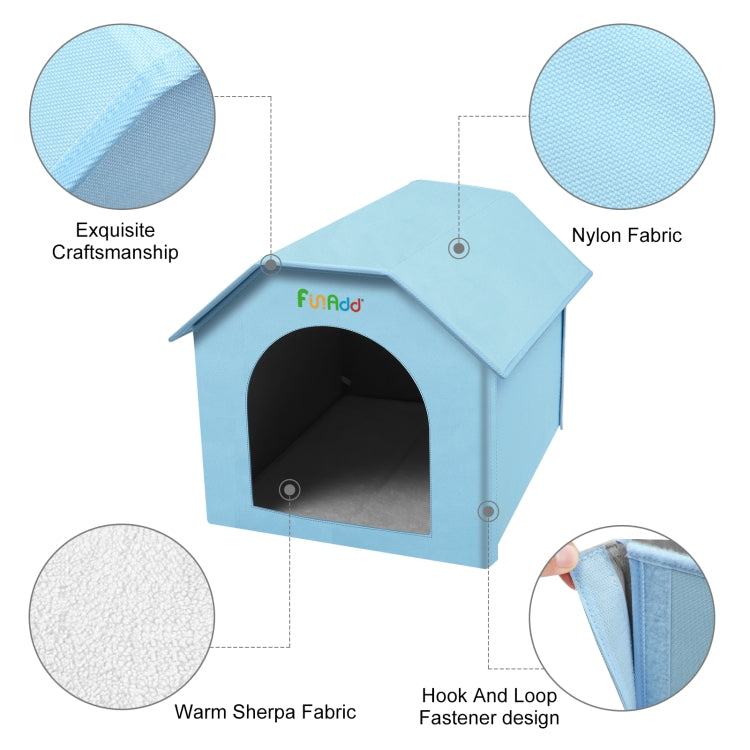 FUNADD Extra Large Folding Weatherproof Pet Houses with Removable Mat (Blue) - Pet Houses & Accessories by FunAdd | Online Shopping South Africa | PMC Jewellery | Buy Now Pay Later Mobicred