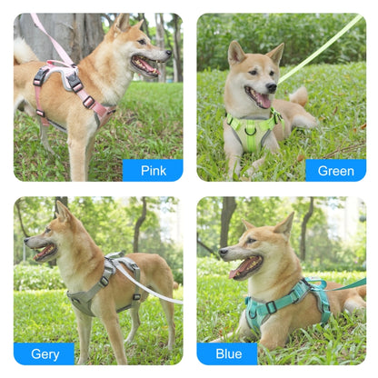 FunAdd Traction Rope Reflective Breathable Nylon Pet Vest Dog Harness, Size: M (Grey) - Leashes & Chest Strap by FunAdd | Online Shopping South Africa | PMC Jewellery | Buy Now Pay Later Mobicred