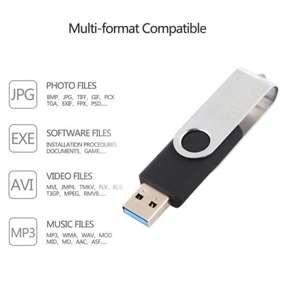 8GB Twister USB 3.0 Flash Disk USB Flash Drive (Black) - USB Flash Drives by PMC Jewellery | Online Shopping South Africa | PMC Jewellery | Buy Now Pay Later Mobicred