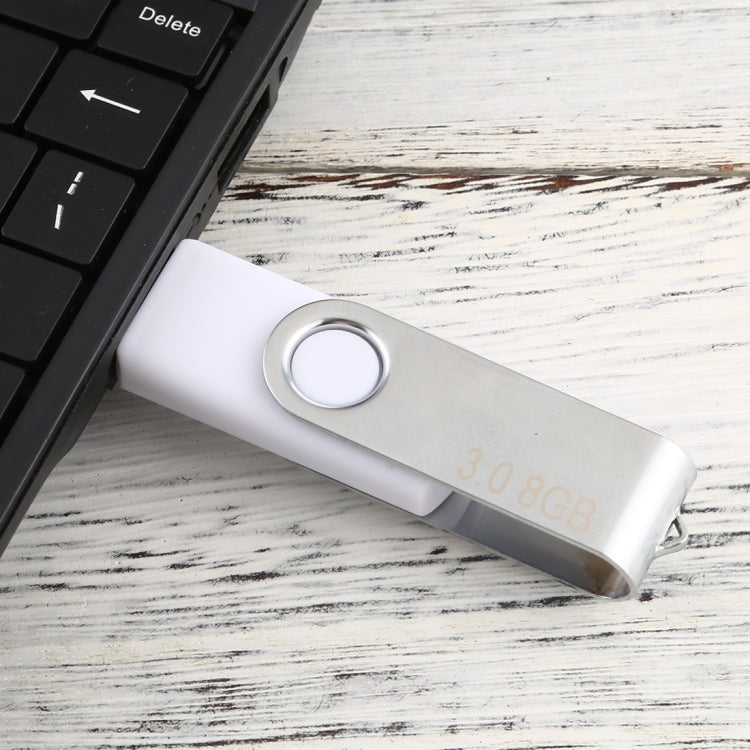 8GB Twister USB 3.0 Flash Disk USB Flash Drive (White) - USB Flash Drives by PMC Jewellery | Online Shopping South Africa | PMC Jewellery | Buy Now Pay Later Mobicred