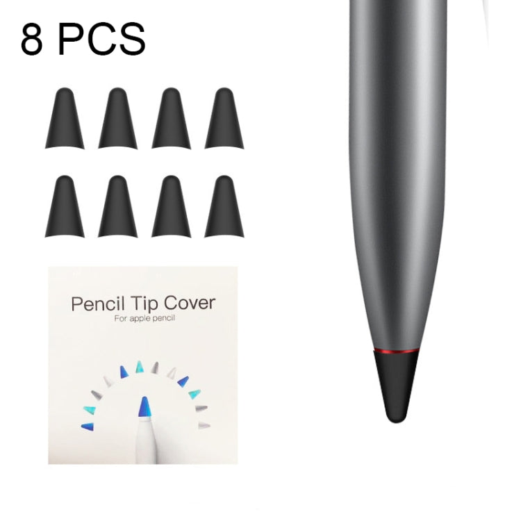 8 PCS Non-slip Mute Wear-resistant Nib Cover for M-pencil Lite (Black) - free shipping - PMC Jewellery - Order now!