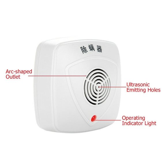Household Wireless Ultrasonic Mites Removal Instrument Bed Vacuum Cleaner Mites Removal and Sterilization, US Plug(White)