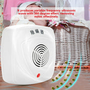 Household Wireless Ultrasonic Mites Removal Instrument Bed Vacuum Cleaner Mites Removal and Sterilization, US Plug(White)