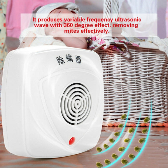 Household Wireless Ultrasonic Mites Removal Instrument Bed Vacuum Cleaner Mites Removal and Sterilization, US Plug(White)