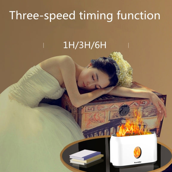 USB Simulation Flame Humidifier (White)