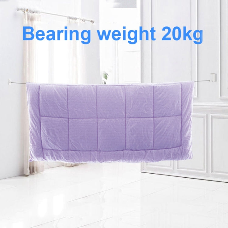 Retractable Indoor And Outdoor Clothes Wall Hanger Magic Drying Rack Balcony Bathroom Invisible Clothesline Wire Rope (Silver)