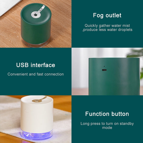 USB Smart Induction Ultrasonic Spray Humidifier with LED Indicator (White)