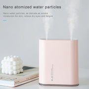 Y10 Runway Dual Jet Humidifier Colorful Marquee Night Light 1L Air Purifier for Home Office(White)