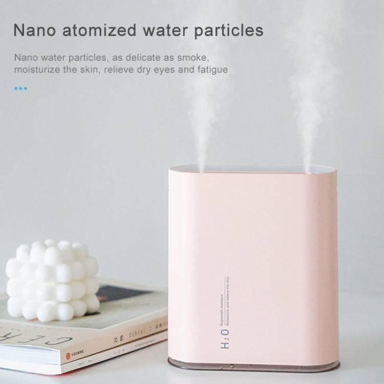 Y10 Runway Dual Jet Humidifier Colorful Marquee Night Light 1L Air Purifier for Home Office(Pink)