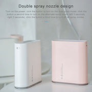 Y10 Runway Dual Jet Humidifier Colorful Marquee Night Light 1L Air Purifier for Home Office(Pink)