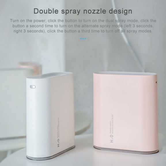 Y10 Runway Dual Jet Humidifier Colorful Marquee Night Light 1L Air Purifier for Home Office(Pink)