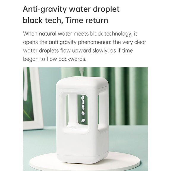W08 Anti-Gravity Water Drop Humidifier Home Desktop Sprayer (White)