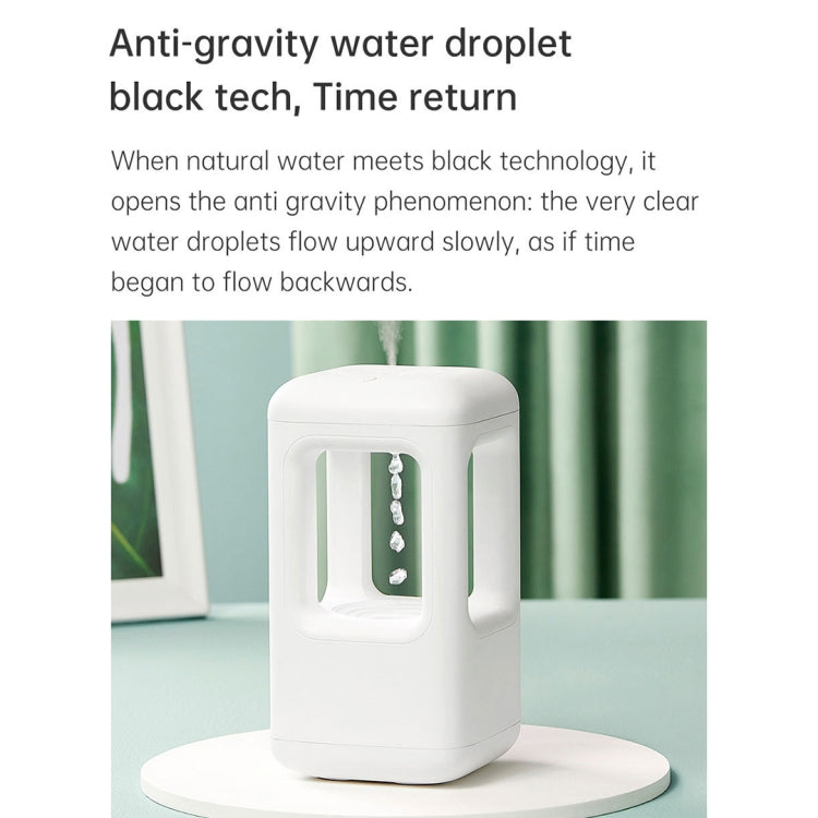W08 Anti-Gravity Water Drop Humidifier Home Desktop Sprayer (White)