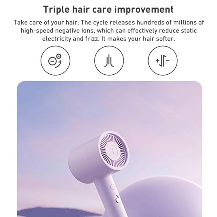 Original Xiaomi Mijia H301 Negative Ion Quick Drying Electric Hair Dryer, US Plug(Purple) - free shipping - PMC TechLife - Order now!