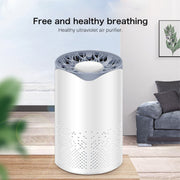 Portable Square UV Sterilization Anion Air Purifier Car Home Air Humidifier (White)