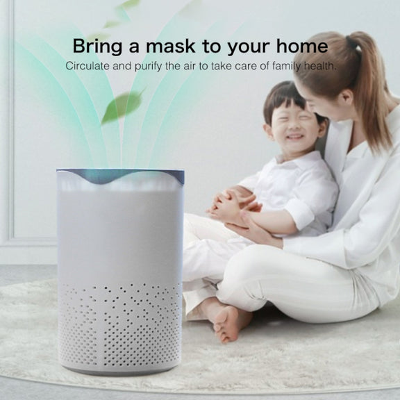Portable Square UV Sterilization Anion Air Purifier Car Home Air Humidifier (White)