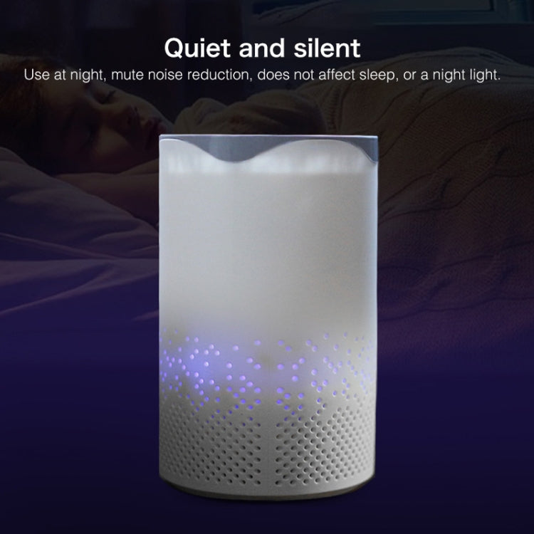 Portable Square UV Sterilization Anion Air Purifier Car Home Air Humidifier (White)