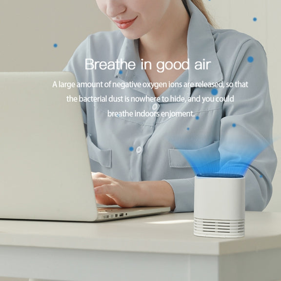 HE-K001 Hanging Neck Negative Ion Air Purifier Portable Household Formaldehyde Removal Portable Purifier(White)