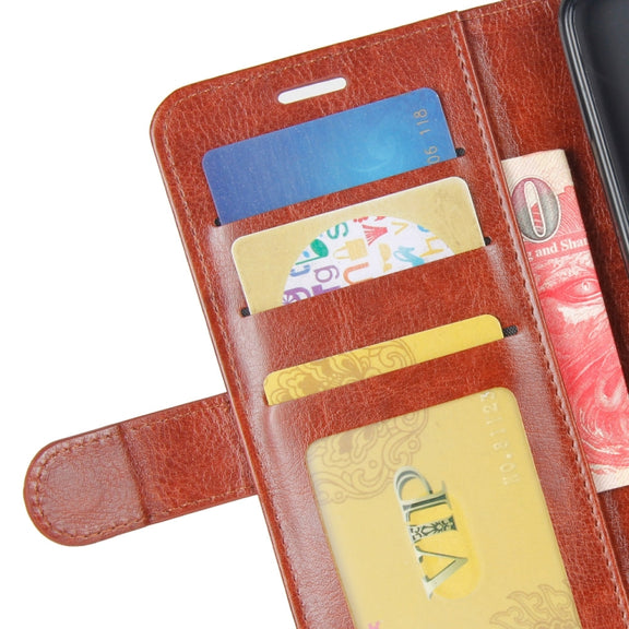 R64 Texture Single Fold Horizontal Flip Leather Case for Huawei P30 Lite, with Holder & Wallet & Card Slots & Photo Frame (Brown)