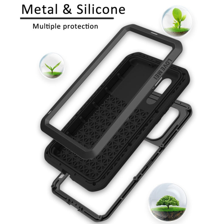 LOVE MEI Powerful Dustproof Shockproof Splashproof Metal + Silicone Combination Case for Huawei P30 Pro (Black) - Huawei Cases by LOVE MEI | Online Shopping South Africa | PMC Jewellery | Buy Now Pay Later Mobicred