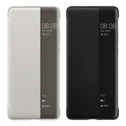 For Huawei P50 Pro Smart Display View Window Flip Leather Protective Case with Sleep / Wake-up Function(Grey)