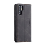 CaseMe-013 Multifunctional Retro Frosted Horizontal Flip Leather Case for Huawei P30 Pro, with Card Slot & Holder & Wallet (Black)