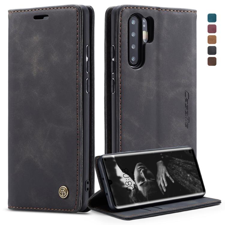 CaseMe-013 Multifunctional Retro Frosted Horizontal Flip Leather Case for Huawei P30 Pro, with Card Slot & Holder & Wallet (Black) - free shipping - PMC TechLife - Order now!