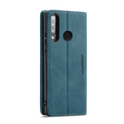 CaseMe-013 Multifunctional Retro Frosted Horizontal Flip Leather Case for Huawei P30 Lite, with Card Slot & Holder & Wallet (Blue)