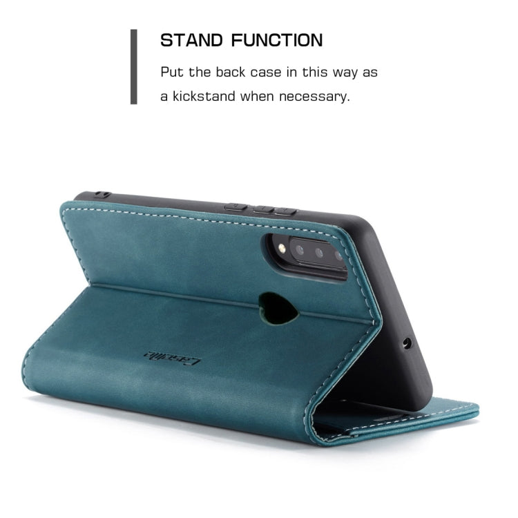 CaseMe-013 Multifunctional Retro Frosted Horizontal Flip Leather Case for Huawei P30 Lite, with Card Slot & Holder & Wallet (Blue)