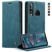 CaseMe-013 Multifunctional Retro Frosted Horizontal Flip Leather Case for Huawei P30 Lite, with Card Slot & Holder & Wallet (Blue)