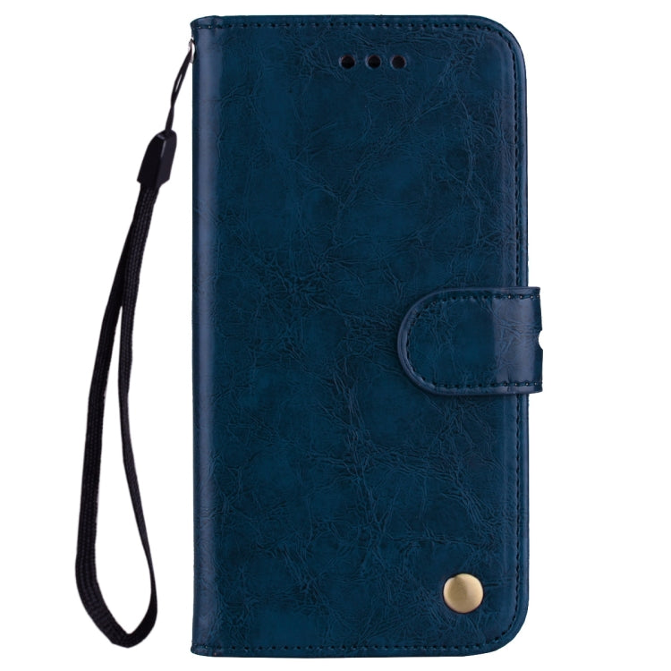 Business Style Oil Wax Texture Horizontal Flip Leather Case for Huawei Honor 8X, with Holder & Card Slots & Wallet(Blue) - Honor Cases by PMC TechLife | Online Shopping South Africa | PMC TechLife | Buy Now Pay Later Mobicred