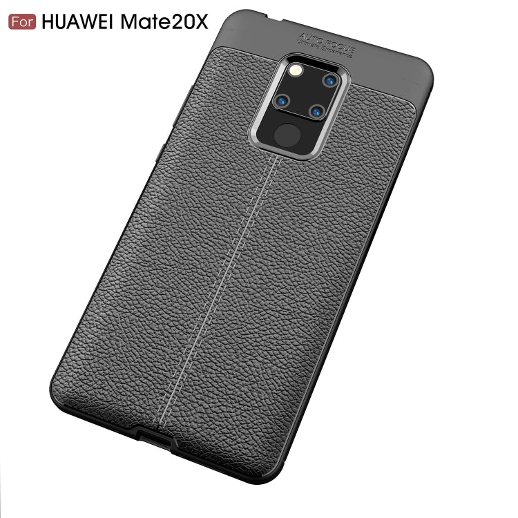 Litchi Texture TPU Shockproof Case for Huawei Mate 20 X (Black) - Huawei Cases by PMC TechLife | Online Shopping South Africa | PMC TechLife