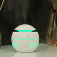 Wood Grain USB Hollowed-out Humidifier Seven Color Aromatherapy Lamp Automatic Alcohol Sprayer with Remote Control(White-1) - free shipping - PMC TechLife - Order now!
