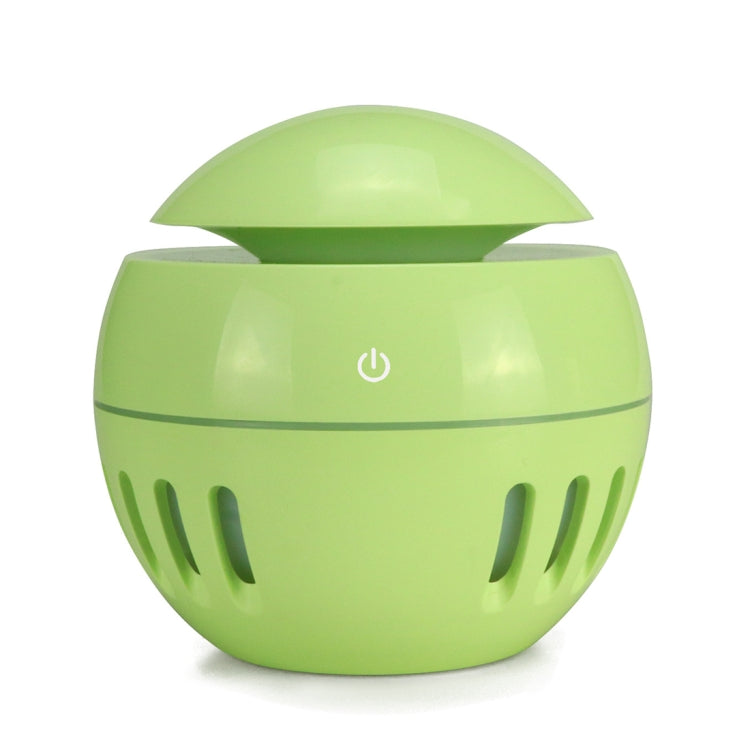 Wood Grain USB Hollowed-out Humidifier Seven Color Aromatherapy Lamp Automatic Alcohol Sprayer with Remote Control(Green) - free shipping - PMC TechLife - Order now!