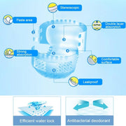 KANG YI DOCTOR Adult Diapers Cloth for Disabled Old Women and Men Disposable Nappy Incontinence, L, Suitable for waistline: 1.7-2.5 Feet