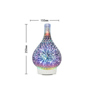 Mini 100ml Household Humidifier Ultrasonic Creative Purification 3D Glass Aromatherapy Machine Automatic Alcohol Sprayer, UK Plug