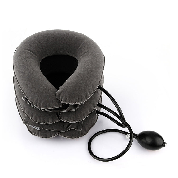 Household Full Cashmere Cervical Traction Instrument Neck Protection Inflatable Cervical Spine Massage Instrument (Grey) - free shipping - PMC TechLife - Order now!