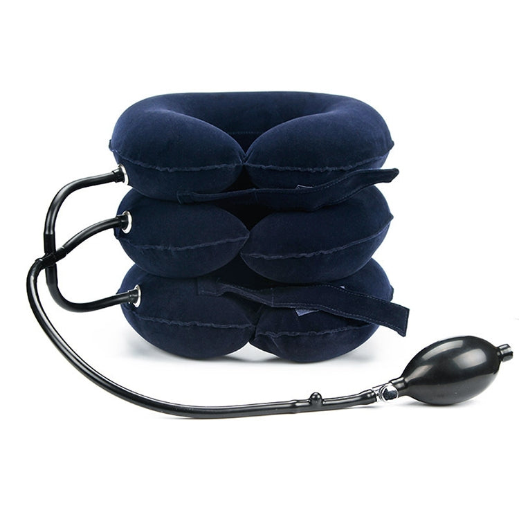 Household Full Cashmere Cervical Traction Instrument Neck Protection Inflatable Cervical Spine Massage Instrument (Blue) - free shipping - PMC TechLife - Order now!