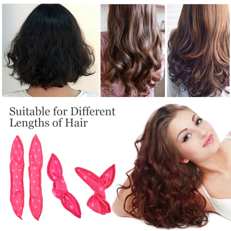 20 PCS Cute Wave Point Hair Curler Sleeping Rabbit Ear Hair Roll - free shipping - PMC TechLife - Order now!
