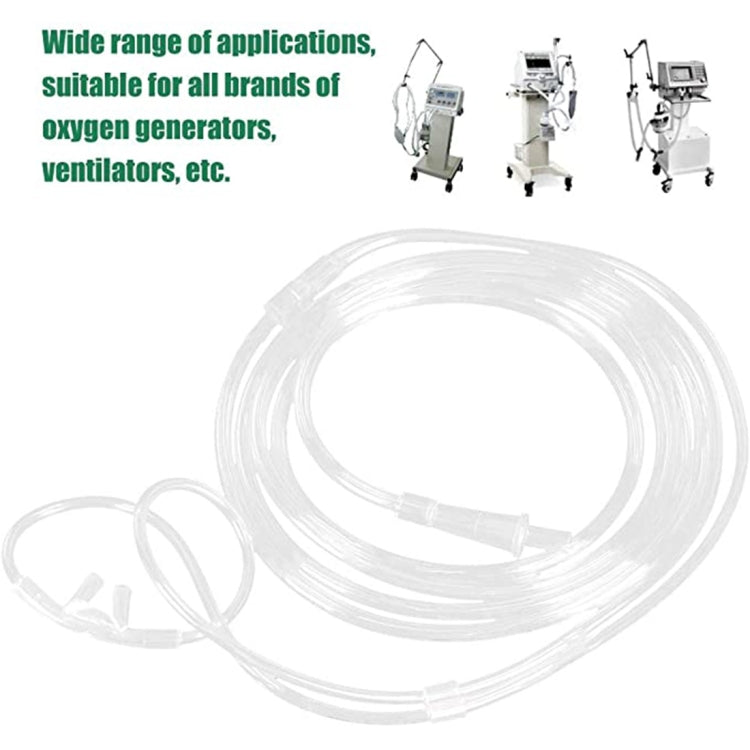 5 PCS Household Disposable Double-hole Nasal Oxygen Tube Pipe Oxygen Supply Tubing, Length: 6m